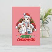 Merry Christmas  Feiertagskarte (Stehend Vorderseite)