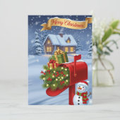 Merry Christmas  Feiertagskarte (Stehend Vorderseite)