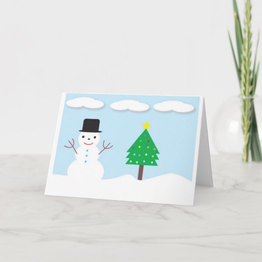 Merry Christmas Feiertagskarte (Vorderseite)