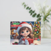 Merry Christmas Feiertagspostkarte (Stehend Vorderseite)