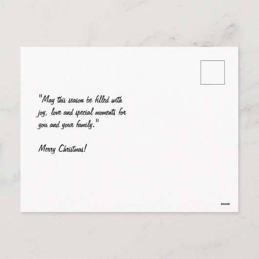 Merry Christmas Feiertagspostkarte (Rückseite)