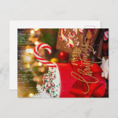 MERRY CHRISTMAS FEIERTAGSPOSTKARTE (Vorne/Hinten)