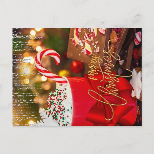 MERRY CHRISTMAS FEIERTAGSPOSTKARTE (Vorderseite)