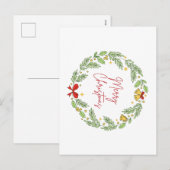 Merry Christmas Feiertagspostkarte (Vorne/Hinten)