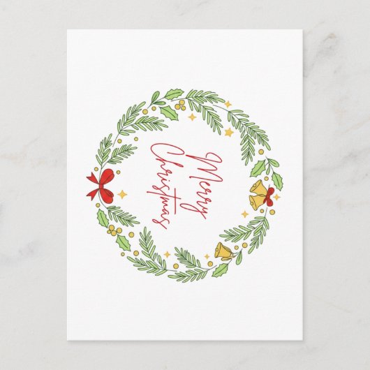 Merry Christmas Feiertagspostkarte (Vorderseite)