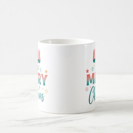Merry Christmas Festive Bow Coffee Mug Kaffeetasse (Mittel)