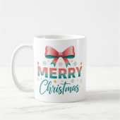 Merry Christmas Festive Bow Coffee Mug Kaffeetasse (Links)