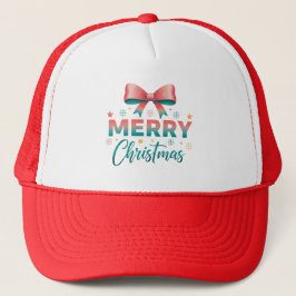 Merry Christmas Festive Bow Truckerkappe
