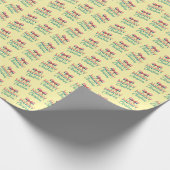 Merry Christmas Festive Bow Wrapping Paper Geschenkpapier (Ecke)