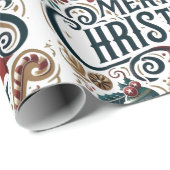 Merry Christmas Festive & Colorful Geschenkpapier (Rolleneckpunkt)