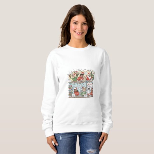 Merry Christmas Festive Gathering Sweatshirt - Div (Vorne ganz)