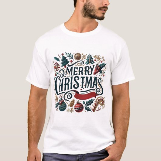 Merry Christmas Festive & Heartfelt Family T-Shirt (Vorderseite)
