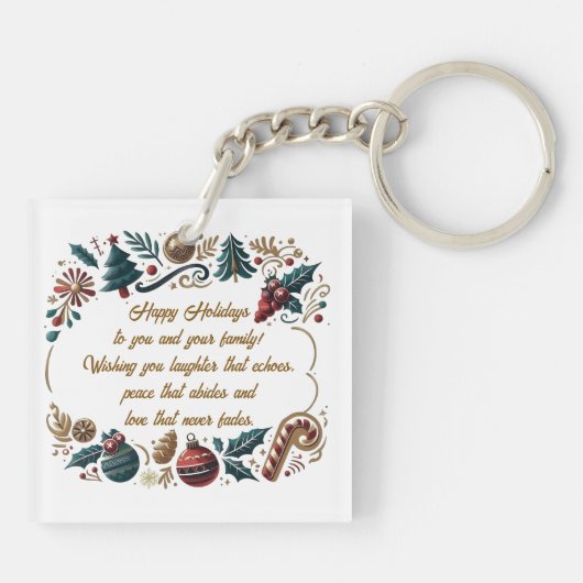 Merry Christmas Festive & Heartfelt Schlüsselanhänger (Rückseite)