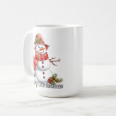 Merry Christmas Festive Little Snowman Kaffeetasse (Vorderseite Links)