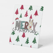 MERRY Christmas” Festive Pedestal Sign Sockelschild (Vorderseite)
