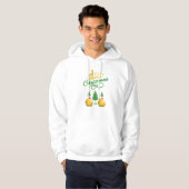Merry Christmas Festive Tree & Ornament Design Hoodie (Vorne ganz)