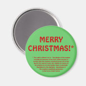 MERRY CHRISTMAS!* (Fine print) Magnet (Vorderseite/Rückseite)