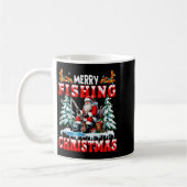 Merry Christmas Fishing Santa Colorful Costume Srt Kaffeetasse (Links)
