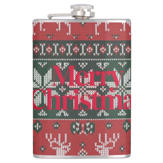 Merry Christmas Flachmann (Vorderseite)