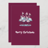 Merry Christmas Flamingo Feiertagskarte (Vorne/Hinten)