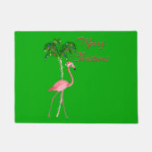 Merry Christmas Flamingo Fußmatte (Vorderseite)
