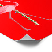 Merry Christmas Flamingo Poster (Ecke)