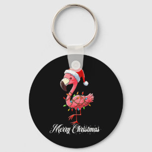 Merry Christmas Flamingo Santa Fa La La Mingo C Schlüsselanhänger