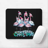 Merry Christmas Flamingo Squad Trocal Style Mousepad (Mit Mouse)