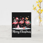 Merry Christmas Flamingo Women Girls Kids Xmas Fla Karte (Gelbe Blume)