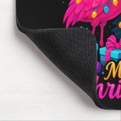 Merry Christmas Flamingo Xmas Mousepad (Ecke)