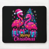 Merry Christmas Flamingo Xmas Mousepad (Vorne)