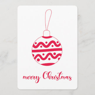 Merry Christmas flat card Karte