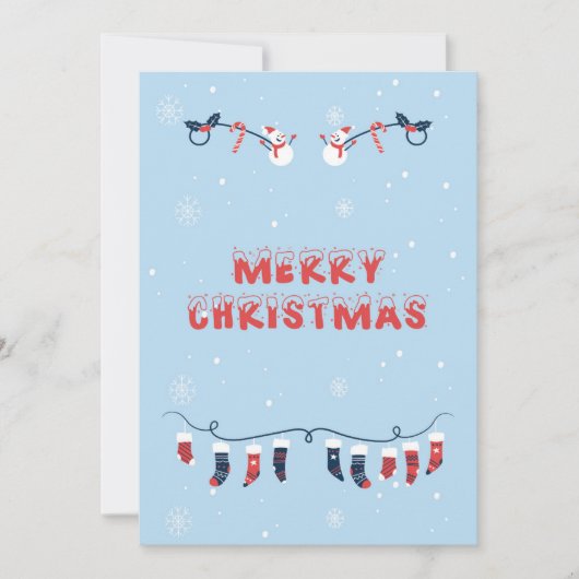 Merry Christmas Flat Greeting Card Karte (Vorderseite)
