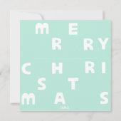 MERRY CHRISTMAS Flat Note Card Mitteilungskarte (Rückseite)