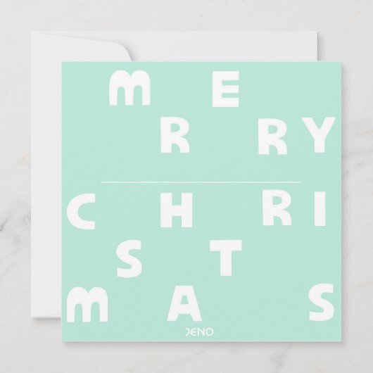 MERRY CHRISTMAS Flat Note Card Mitteilungskarte (Rückseite)