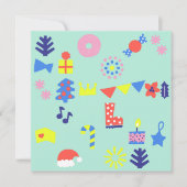 MERRY CHRISTMAS Flat Note Card Mitteilungskarte (Vorderseite)