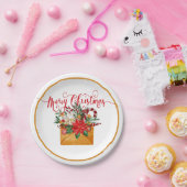 Merry Christmas floral enwicke Pappteller (Party)