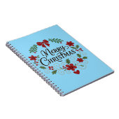 Merry Christmas Floral Wreath Notebook Notizblock (Rechte Seite)