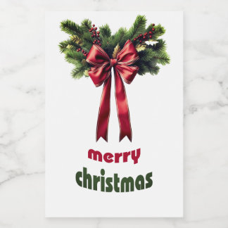 Merry Christmas Food Label Lebensmitteletikett