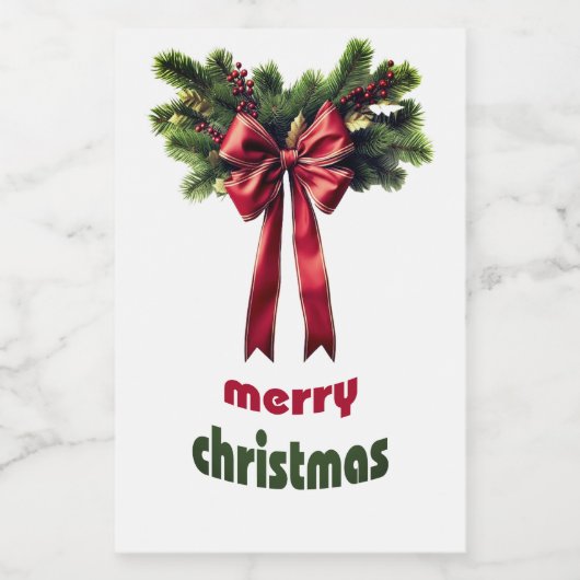 Merry Christmas Food Label Lebensmitteletikett (Einzelnes Label)