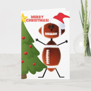Merry Christmas Football Feiertagskarte
