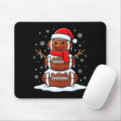 Merry Christmas Football Snowman Holiday Srts Xmas Mousepad (Mit Mouse)