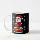 Merry Christmas Football Snowman Pajamas Funny Srt Kaffeetasse (Links)