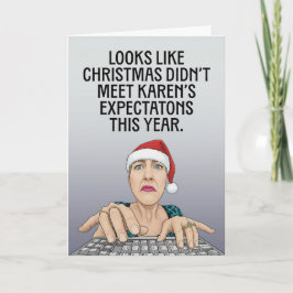 Merry Christmas For Anyone Cranky Karen Humor Feiertagskarte