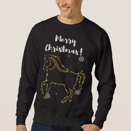 Merry Christmas for Riders Horse Horses Christmas Sweatshirt (Vorderseite)
