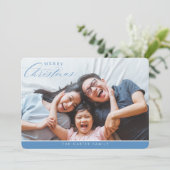 MERRY CHRISTMAS FOTO FEIERTAGSKARTE (Stehend Vorderseite)