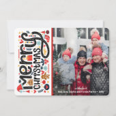 MERRY CHRISTMAS Foto Feiertagskarte (Vorderseite)