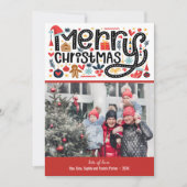 MERRY CHRISTMAS Foto Feiertagskarte (Vorderseite)