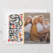 MERRY CHRISTMAS Foto Feiertagskarte (Vorderseite)