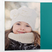 MERRY CHRISTMAS | Foto hinzufügen Dreifach Gefaltete Urlaubskarte (Innen Erste Seite)